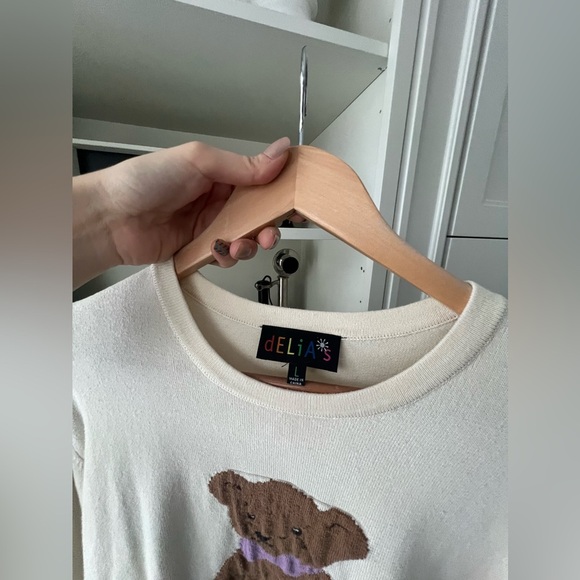 DOLLS KILL DELIA’S On Cloud Fine Oversized Intarsia Sweater Or Dress Size Large - Picture 8 of 16